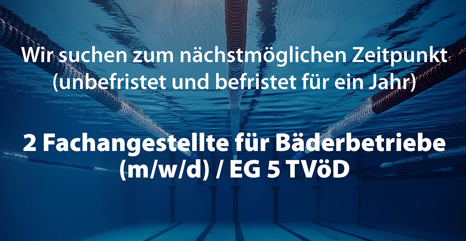 Stellenausschreibung Fachangestellte Bäderbetrieb (m/w/d)